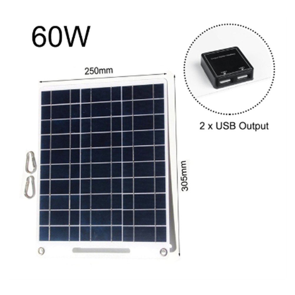 Solar Emergency Charger - Neue 60W Solar Panel Tragbare 5V