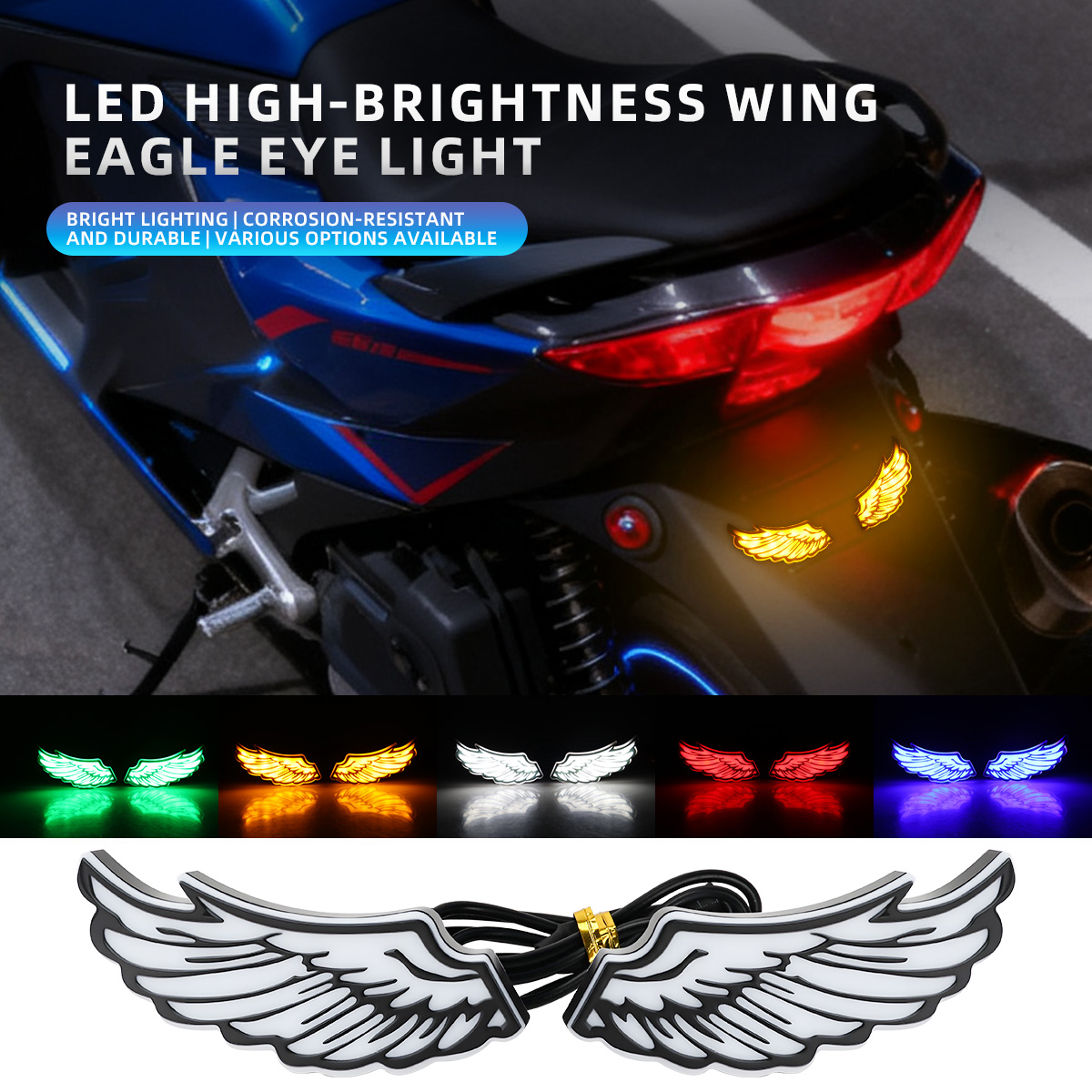 1 Paar Motorrad Engelsflügel L – Sos Light Strobe Bewertung und Preis