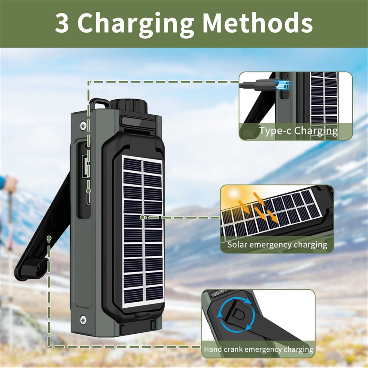 A26Z Tragbares Solarradio, Not – Solar Emergency Charger Bewertung und Preis