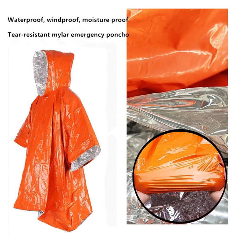 Tragbarer Notfallponcho 4-teil – Survival Blanket Reflective Bewertung und Preis
