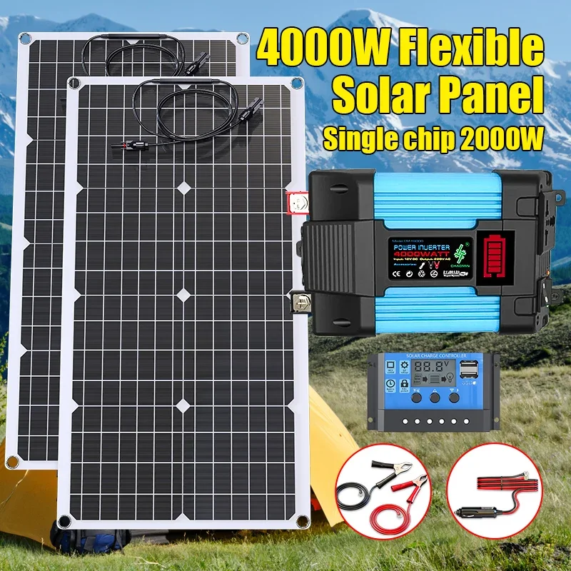 4000-W-Solarpanel-Set, 12 V bi – Solar Emergency Charger Bewertung und Preis