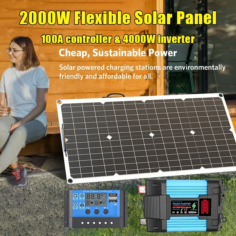 4000-W-Solarpanel-Set, 12 V bi – Solar Emergency Charger Bewertung und Preis
